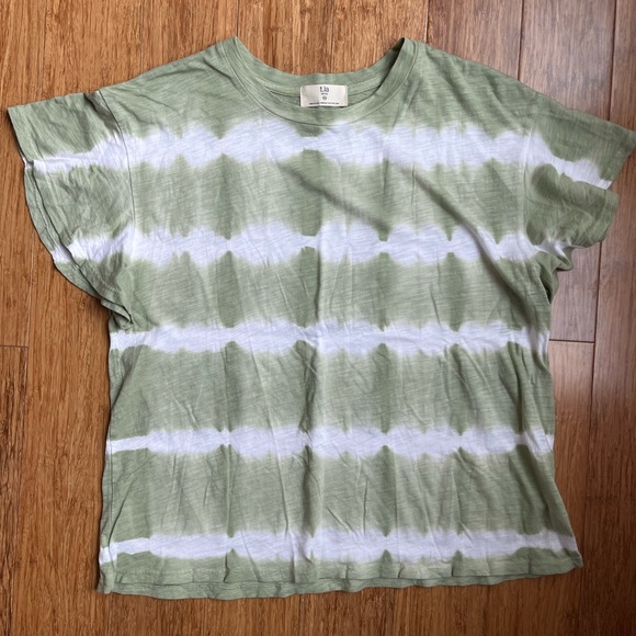 Anthropologie T.la Petite V-Neck Roll Cuff Basic T-Shirt bundle tie dye size XS - Picture 12 of 14